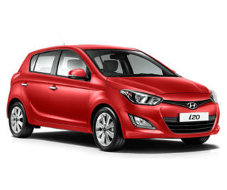 Rent a red hyundai, from icarus car rentals